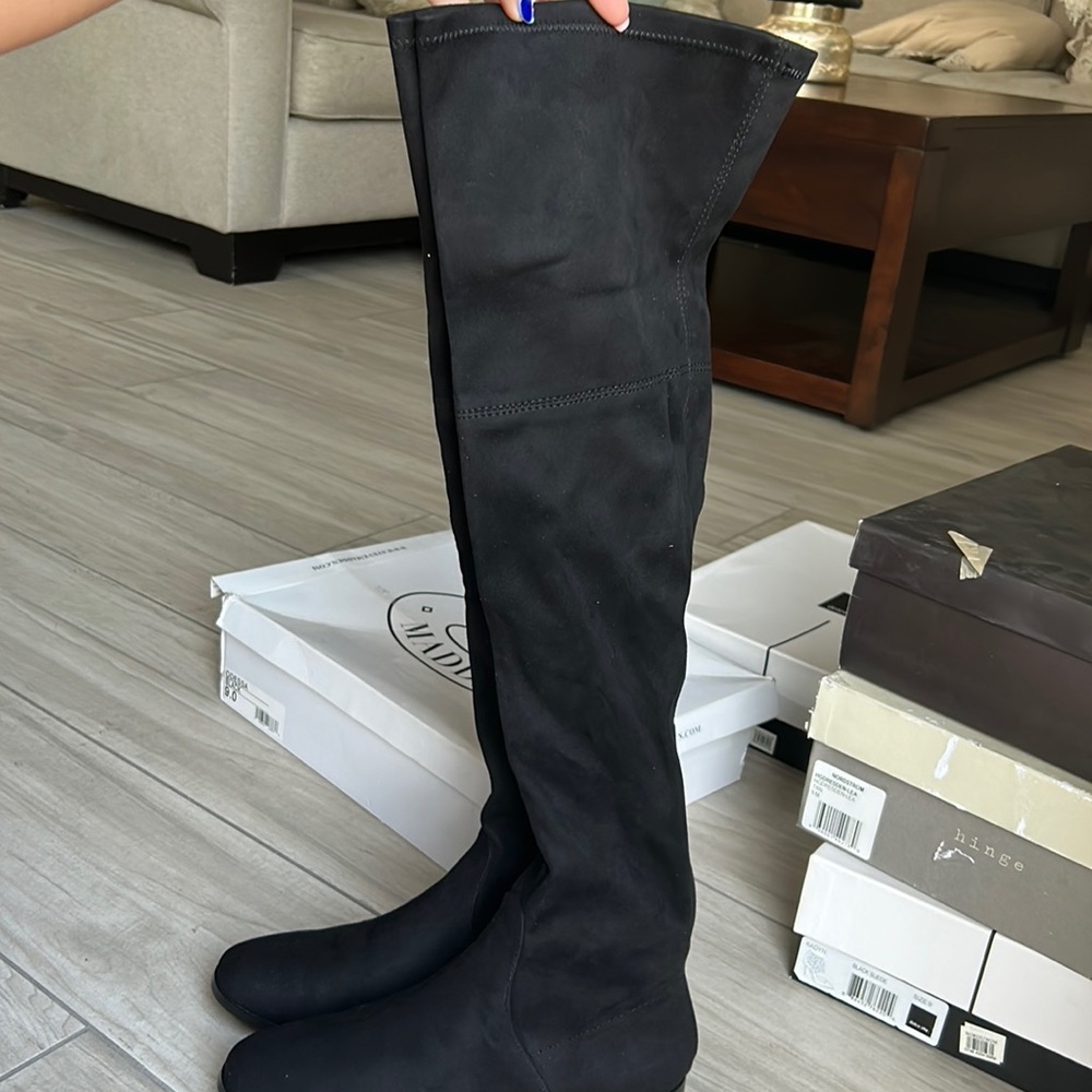 Knee height black Steve Madden boots